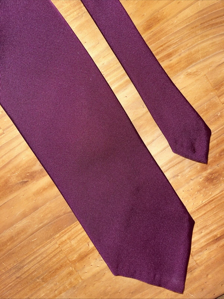 Polo Ralph Lauren Corbata Cuello Hombres Granate Ancho Grueso Pesado Boda Negocios Formal Foto 2 de 4