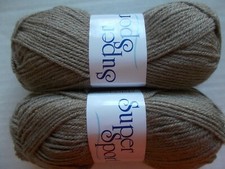 Oxford Super Sport yarn, Taupe, lot of 2 164 yds each 
