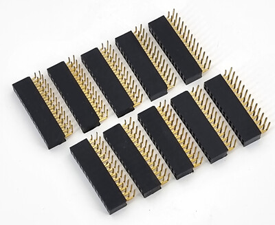10 X Buchsenleiste, 26 Polig, gewinkelt, Polzahl 2 X 13, RM 2,54 mm Stiftleiste