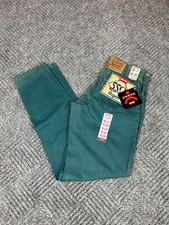 Vintage Levis 550 Jeans Orange Tab Men s Size 28x34 Green Relaxed Fit NWT