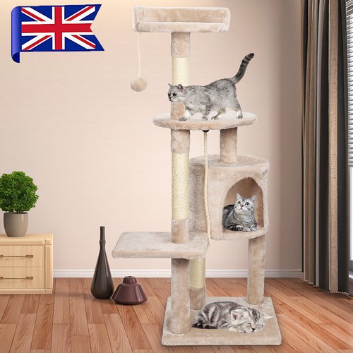 Large Multilevel Cat Tree Scratching Post Kitten Climbing Tower Activity Centre