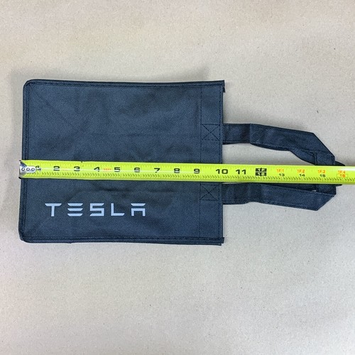 Tesla Tote Bag Offical Reusable Black Mesh Gift Bag 8"x10"x4.5" - Picture 12 of 13