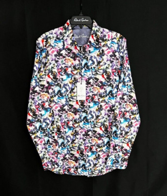 Robert Graham THE ATLAS Watercolor $198 Large Classic Fit Long Sleeve NWT