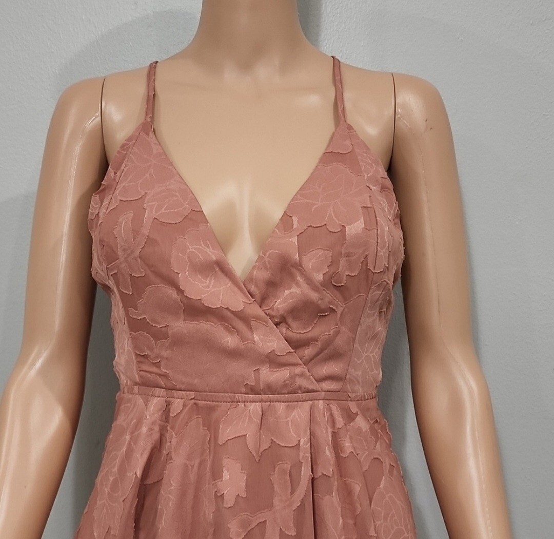 days of beauty rose pink burnout floral skater dress