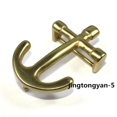Solid Brass Anchor Belt Buckle Men's Pin Belt Buckles Fits For 1.5 inches Belt