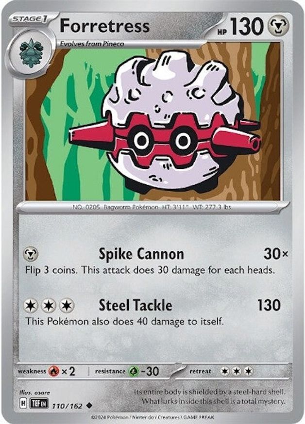Pokemon Forretress (110/224) Temporal Forces LP REVERSE HOLO