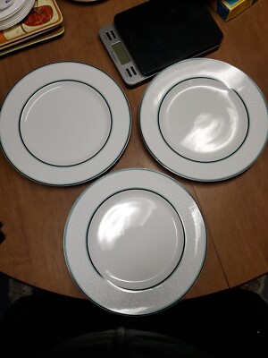 3 Noritake Ricochet 4201 Dinner Plates 10.5'' Rare Euc ( Bin 105 )