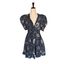 Ulla Johnson Sarai Mini Dress in Azul Floral Print size 0