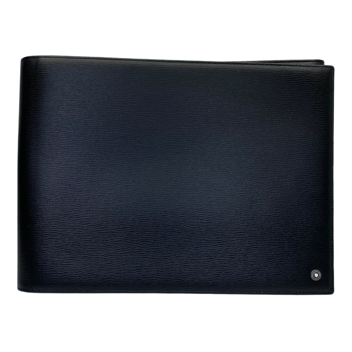 Montblanc Tri-Fold Leather Car Inspection Case Card Holder in Black