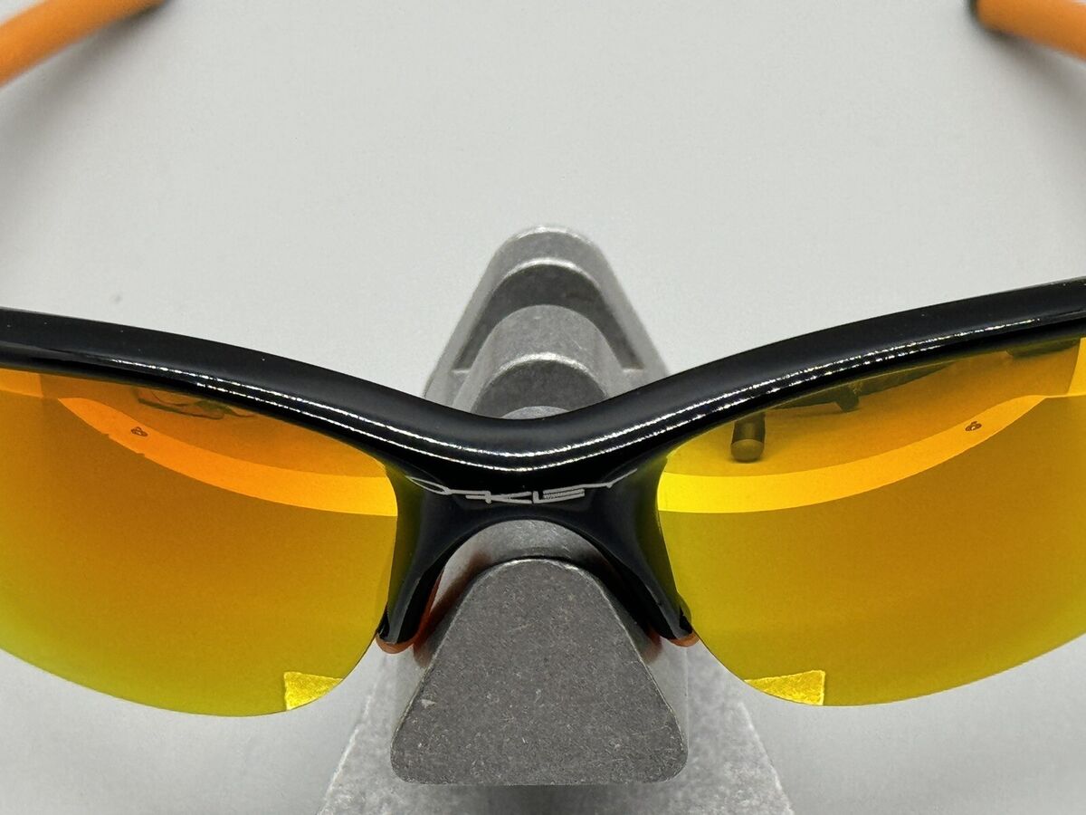 New Oakley Half Jacket 1.0 XLJ Jet Black W/ Fire Red Iridium New Oakley Half Jacket 1.0 XLJ Jet Black W/ Fire Red Iridium