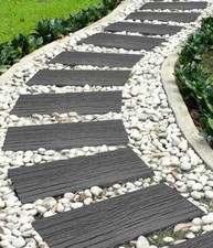 Railroad Tile Stepping Stones Grey Single or Pack of Four