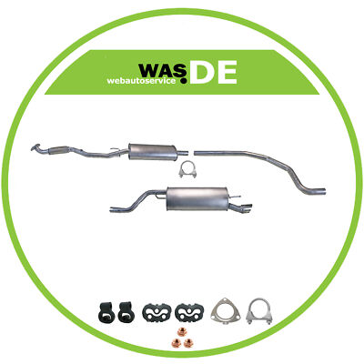 Komplette Auspuffanlage ab Kat Opel Corsa D 1.4 Flexrohr 2009-2014 mit CHROM