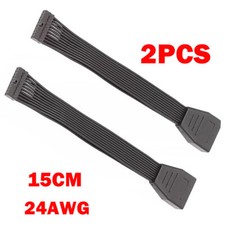 2x 15CM Motherboard USB 3.0 19-Pin 20-Pin Pcie Header Ribbon Cable Adapter US