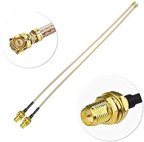 2pcs Bingfu Dual Band WiFi Antenna MIMO RP-SMA Male ,12inch u.fl to RP-SMA Cable - Image 4 of 4