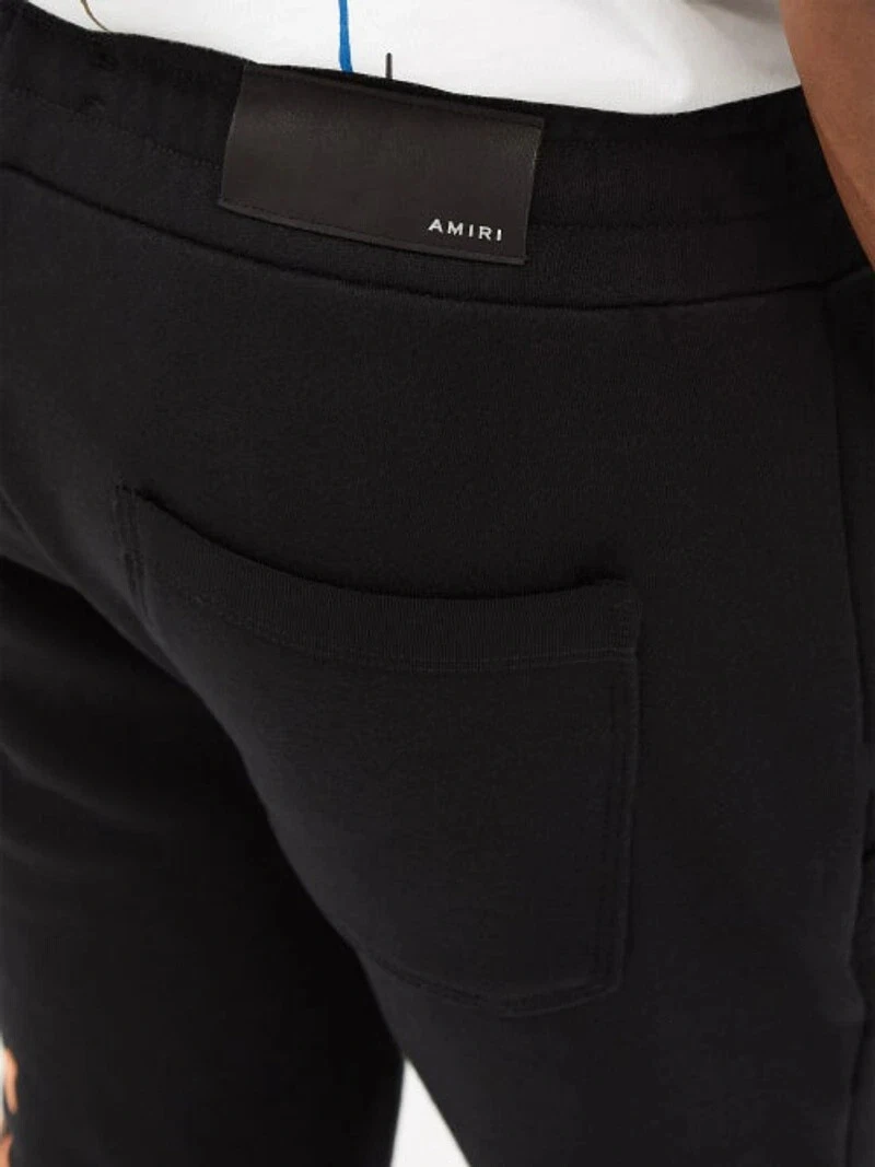 Pantaloni da uomo Amiri Bones con stampa logo Amiri Bones cotone neri USA taglia M