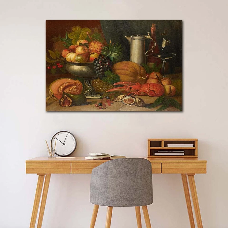 1 pieza lienzo pintura naturaleza muerta de alimentos impresiones arte de pared decoración del hogar mural Foto 2 de 4