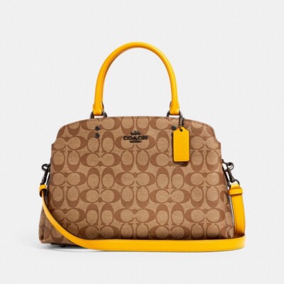 Canvas Coach Lillie Satchel New Coach Lillie Carryall In Signature