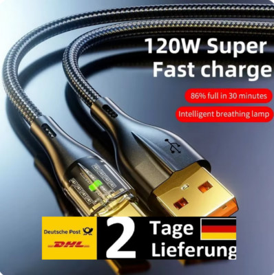 2m USB A auf USB C Kabel - Super Schnell Lade- & Datenkabel für Xiaomi 12