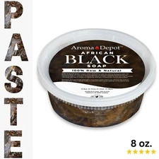 Raw African Black Soap PASTE 100% Pure Natural Body & Face Wash For Acne Scars