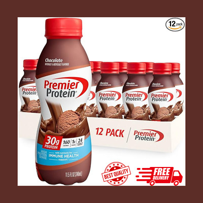Premier Protein Shake 30g Protein 1g Sugar 24 Vitamins Minerals 11.5fl Oz,12Pack