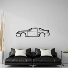 Ford Mustang Mk4 Silhouette Steel Wall Decor Decoration Art Gt V6 V8 Cobra Svt