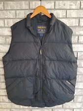 Woolrich Mens L Black Duck Down Filled Full Zip Puffer Vest Packable Pouch