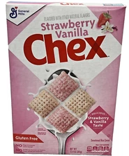 Chex Strawberry Vanilla Sweetened Rice Gluten Free Cereal 12.4 oz General Mills