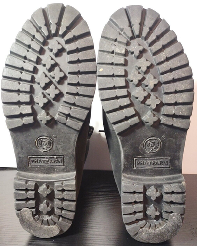 Stivali Phat Farm Uomo Neri US 10 6170418C PhatFarm Scarpe Stivali da Combattimento Casual da Lavoro - Foto 14 di 14