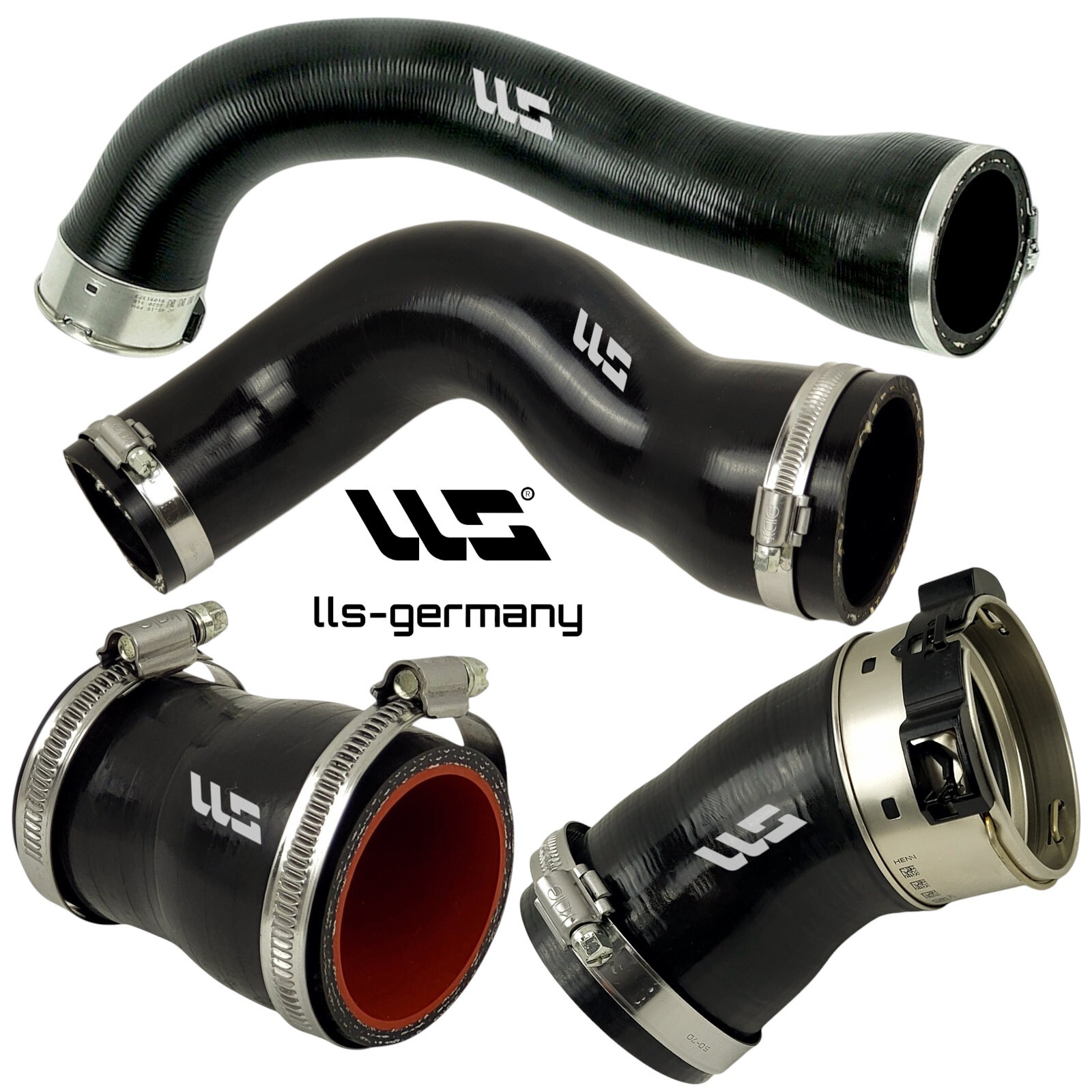 4X Turbo Hose Charge Air Hose For OPEL Insignia A 2.0 CDTI BiTurbo