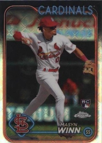 2024 Topps CHROME MASYN WINN NEGATIVE REFRACTOR #189 CARDINALS RC