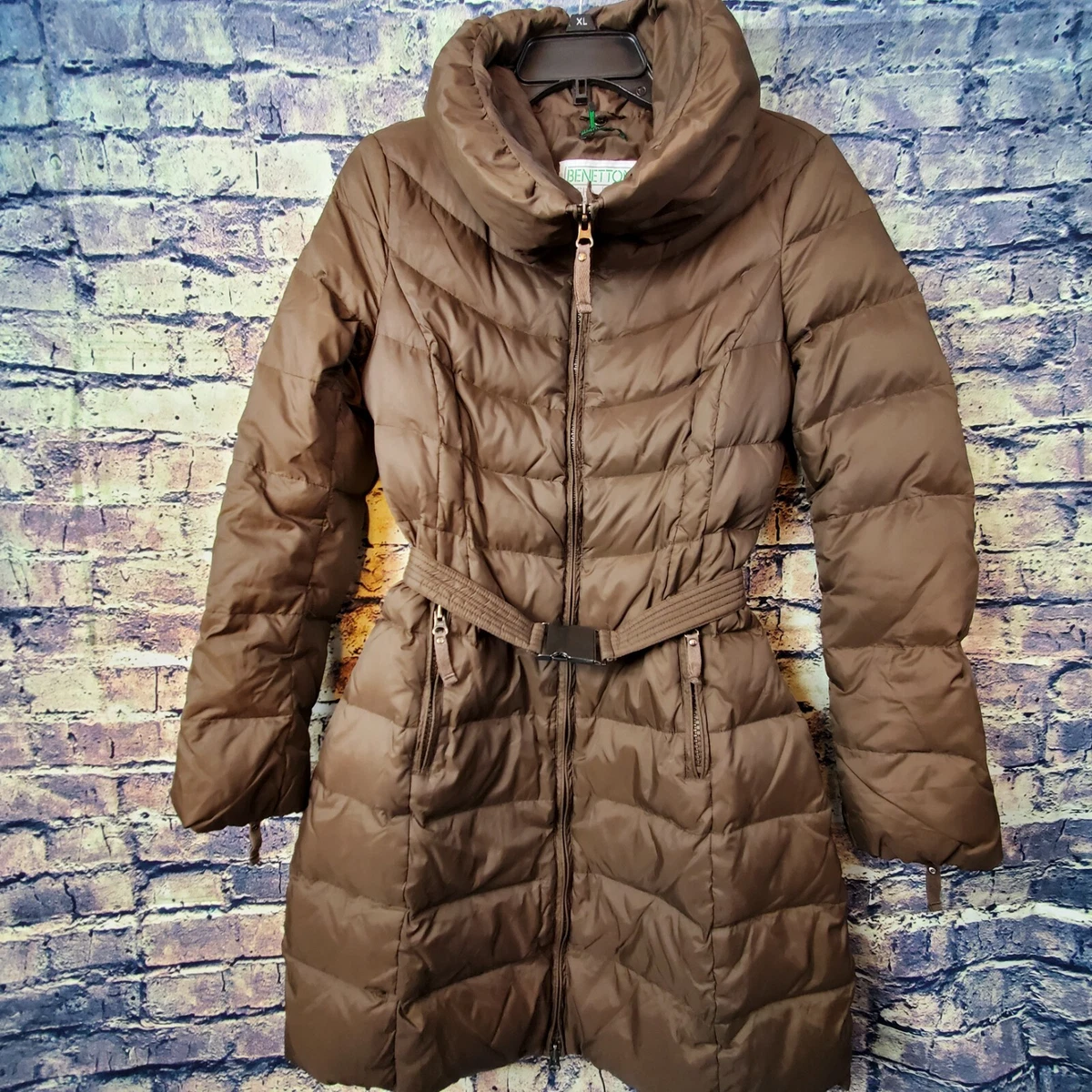 Baby girls' bronze quilted and fur-lined padded jacket