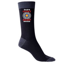 Papa's Lucky Archery schwarze Herrensocken lustiges Geschenk Vatertag Geburtstagsgeschenk