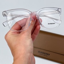 Burberry Women Eyeglasses Transparent Clear Demo Square BE2361D 3024 BRAND NEW