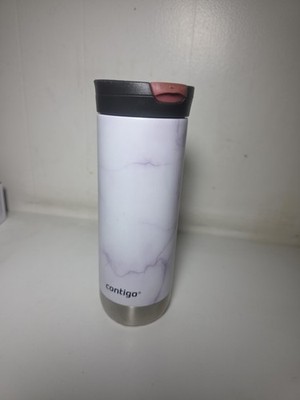 Contigo Couture Huron 20 oz SnapSeal Stainless Steel Travel Mug, White Marble De