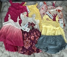 Carter s Baby Girl 3M Lot of 6 Summer Outfits Pink Yellow