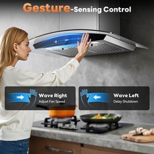 30in Wall Mount Range Hood Stainless Steel Stove Vent 700CFM 3-Speed Touch Panel