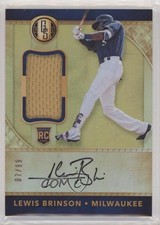 2017 Panini Chronicles Gold Standard Rookie Jersey 7/99 Lewis Brinson Auto 0o0