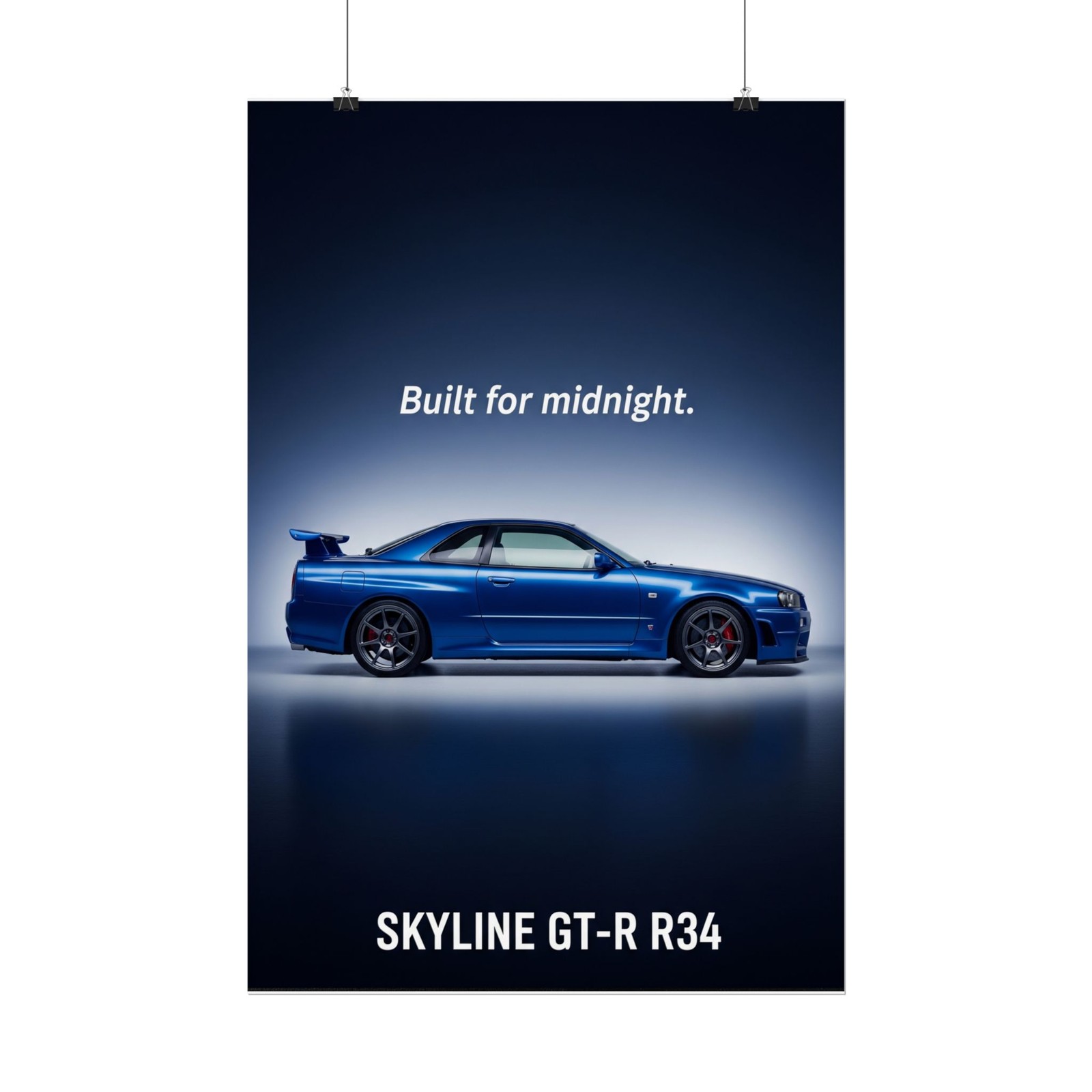 Nissan Skyline GT-R R34 Poster – JDM Legend Wall Art Print Midnight Racing Decor