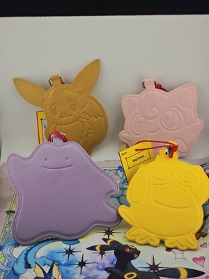 Pokemon Target Bag Charm ID Holder Lot 4 Pack Eevee Ditto Psyduck Jigglypuff NWT