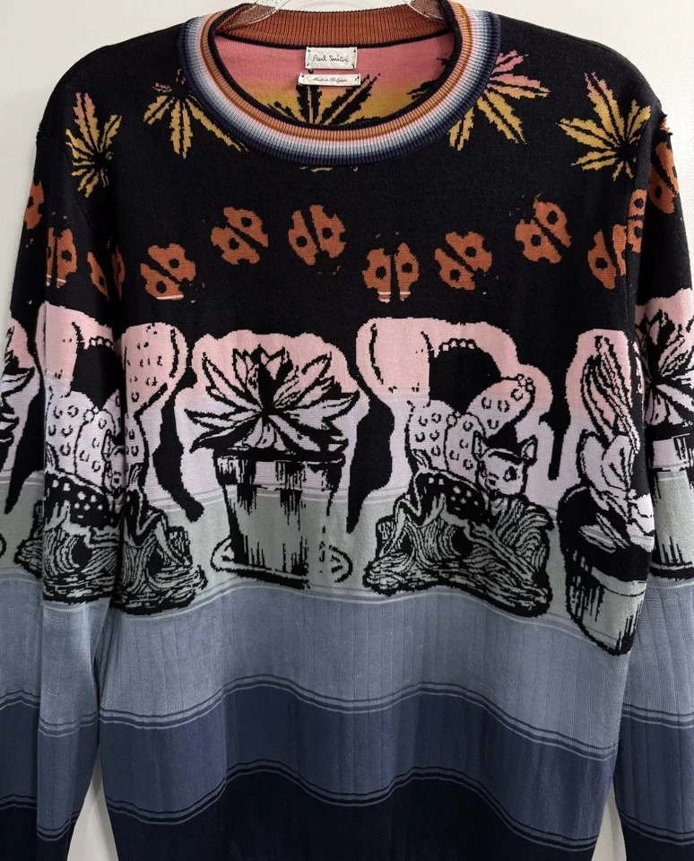 Мужской свитер Paul Smith коллекция All Over с графическим принтом для подиума высокая линия размер M - Изображение 2 из 4