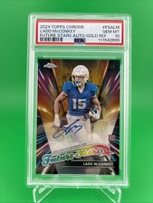 Ladd McConkey 2024 Topps Chrome Rookie Gold Future Stars Auto #21/50 PSA 10 💎