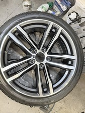 704M 19" GENUINE BMW 3 4 SERIES FRONT ALLOY WHEEL ORBIT GREY DIAMOND CUT 