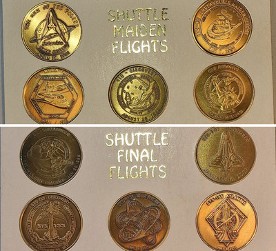 NASA Space Shuttle Medallion 2-Set Collection - Maiden & Final Flights 10 Coins