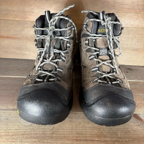 keen braddock mid mens size 13 shoes brown leather steel toe work boots Men main image 4