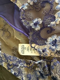 Aubade Idylle A Giverny brief XXL and wireless bralette M Blue/Ivory