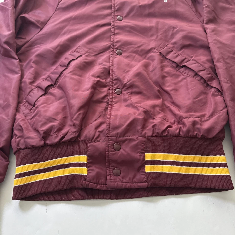 Chaqueta de satén acolchada vintage Pla-Jac by Dunbrooke EE. UU. para mujer granate S #621 Foto 4 de 4