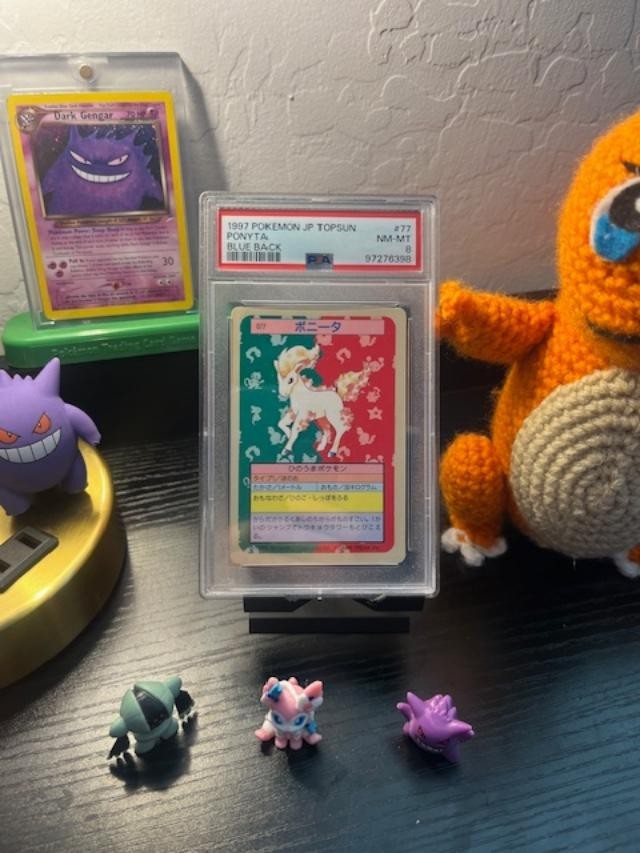 1997 POKEMON JAPANESE #77 TOPSUN BLUE BACK PONYTA PSA 8