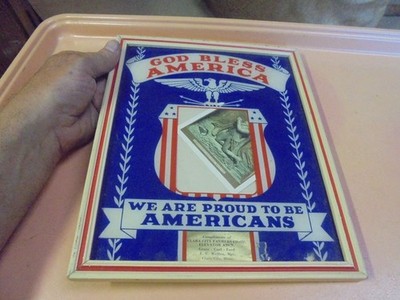 Vintage God Bless America Farmer's Co-Op Elevator Ass'n Clara City Minn.