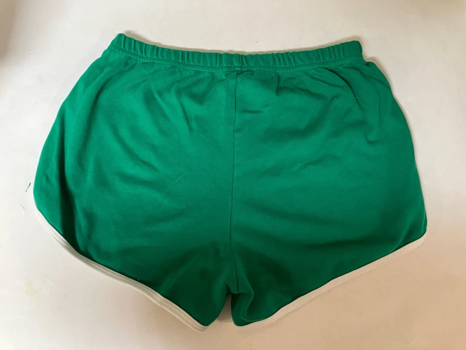 American Apparel Combed Cotton Classic Green Mustache Running Shorts Women XL - Image 2 of 3