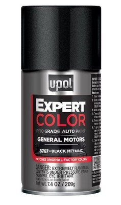 U-POL Expert Spray Paint for GM Black Metallic 8767 , upgm100 7.4 Oz